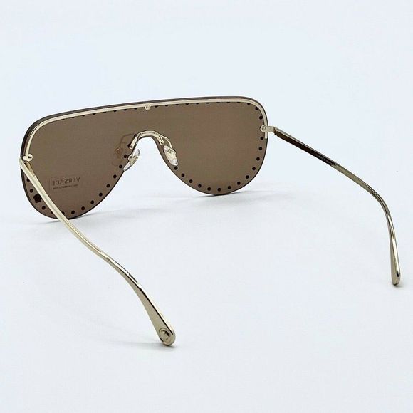 New Versace Brown Unisex Shield Sunglasses